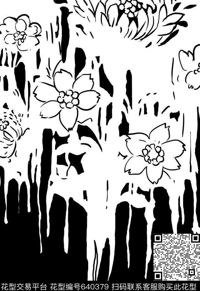 花卉MCQ风格MCQ抽象花卉潮流男装印花传统印花华亿平台下载（图片编号: 640379） - 瓦栏（Walan）