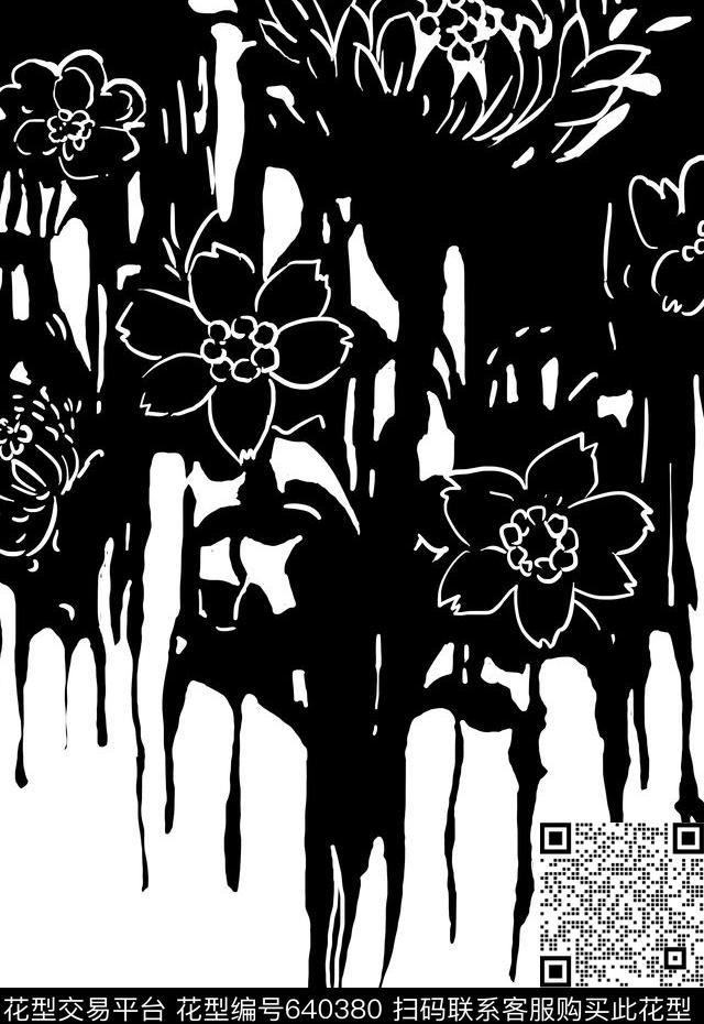 花卉MCQ风格MCQ抽象花卉潮流男装印花传统印花华亿平台下载（图片编号: 640380） - 瓦栏（Walan）