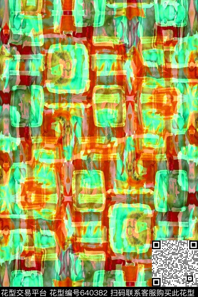 波浪条纹条子条纹数码印花华亿平台下载（图片编号: 640382） - 瓦栏（Walan）