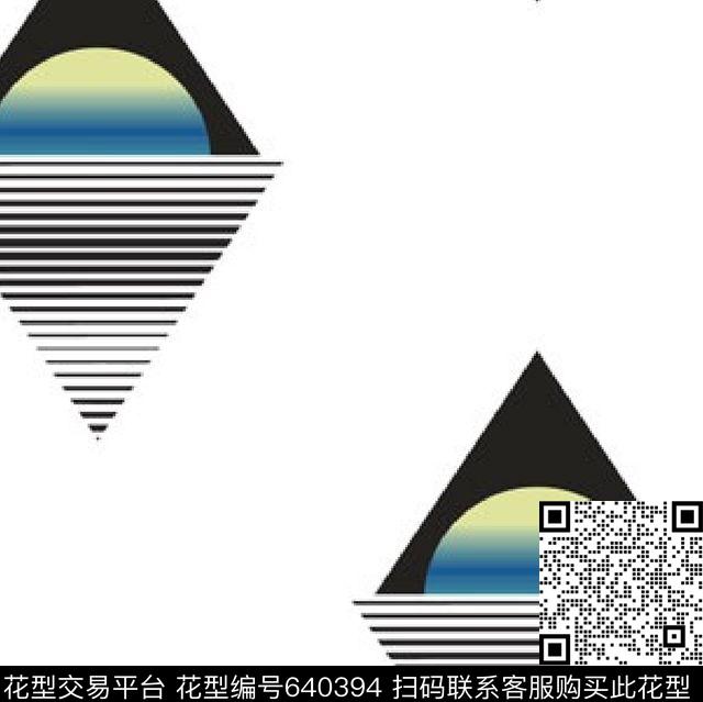 几何半圆三角传统印花华亿平台下载（图片编号: 640394） - 瓦栏（Walan）