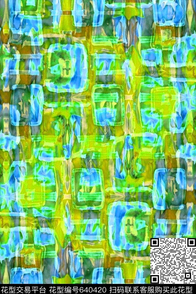 波浪条纹条子条纹数码印花华亿平台下载（图片编号: 640420） - 瓦栏（Walan）