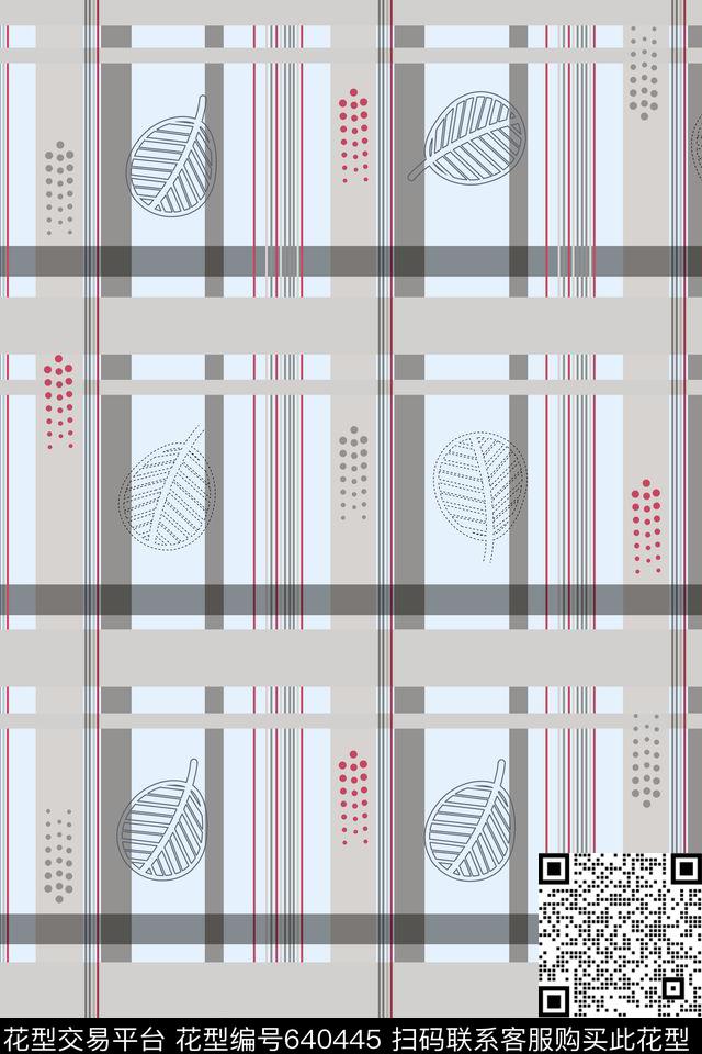 格子男装传统印花华亿平台下载（图片编号: 640445） - 瓦栏（Walan）