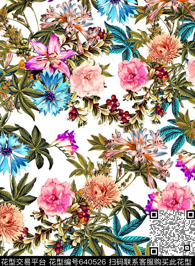 欧美大牌风佩斯利数码印花华亿平台下载（图片编号: 640526） - 瓦栏（Walan）