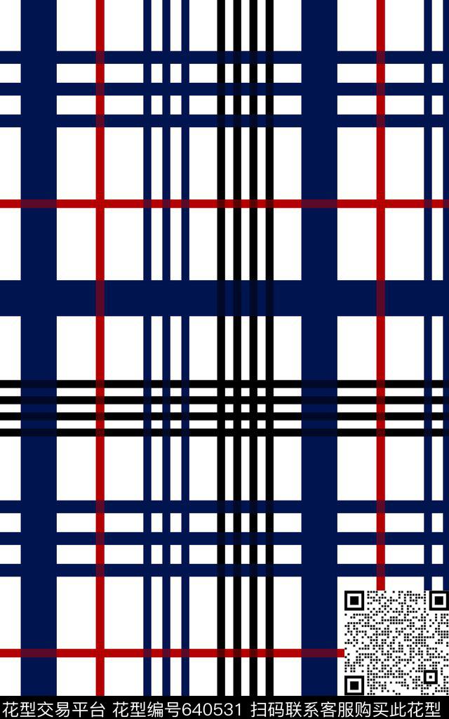格子0分色区潮流男装传统印花华亿平台下载（图片编号: 640531） - 瓦栏（Walan）