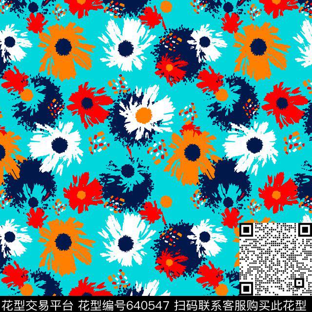 花朵花卉菊花传统印花华亿平台下载（图片编号: 640547） - 瓦栏（Walan）