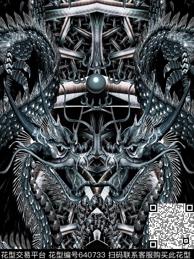 Fei-男装Fei-欧美风中国风数码印花华亿平台下载（图片编号: 640733） - 瓦栏（Walan）