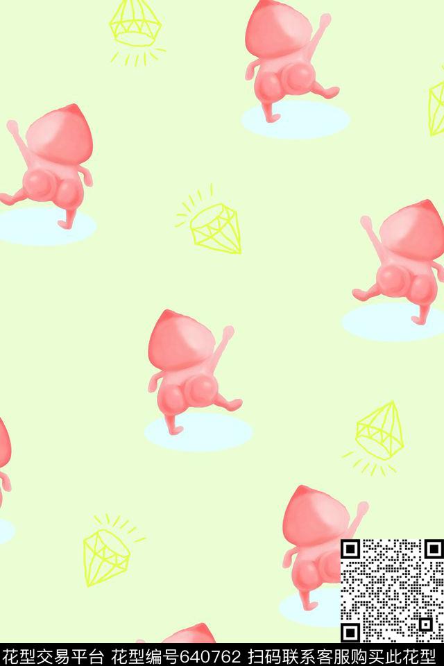 屁桃君流行时尚卡通趣味传统印花华亿平台下载（图片编号: 640762） - 瓦栏（Walan）