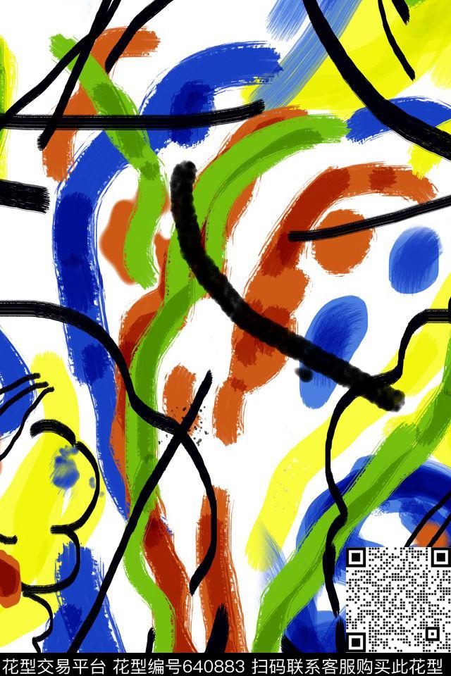 水彩纹理抽象印花华亿平台下载（图片编号: 640883） - 瓦栏（Walan）