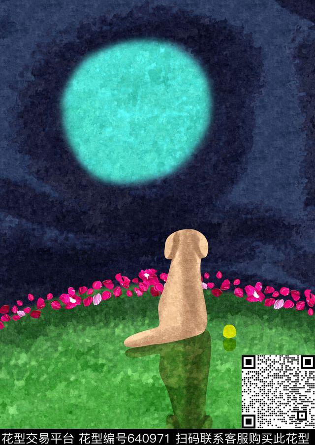 手绘流行时尚趣味数码印花华亿平台下载（图片编号: 640971） - 瓦栏（Walan）