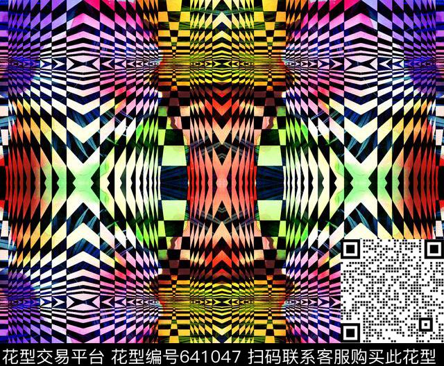 南美笔触民族风数码印花华亿平台下载（图片编号: 641047） - 瓦栏（Walan）