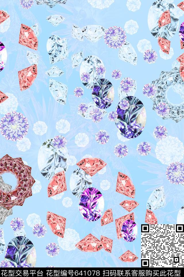 L.D~趣味珠宝数码印花华亿平台下载（图片编号: 641078） - 瓦栏（Walan）