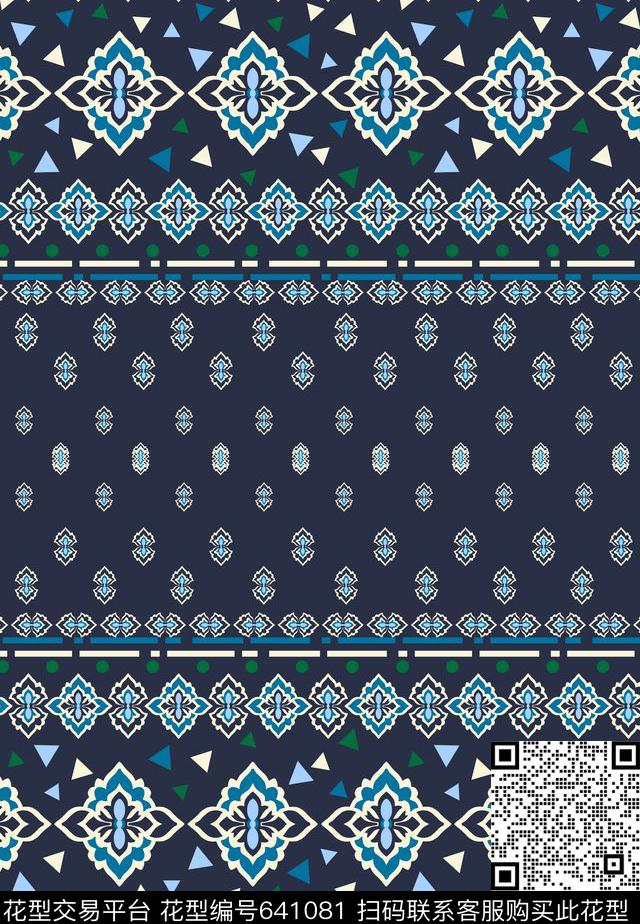 L.D~民族L.D~手绘条纹传统印花华亿平台下载（图片编号: 641081） - 瓦栏（Walan）