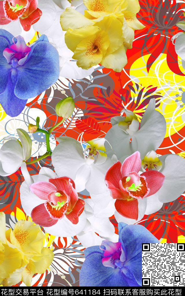 泳装花卉女装数码印花华亿平台下载（图片编号: 641184） - 瓦栏（Walan）