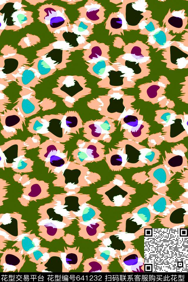 不规则几何小方块迷彩服传统印花华亿平台下载（图片编号: 641232） - 瓦栏（Walan）