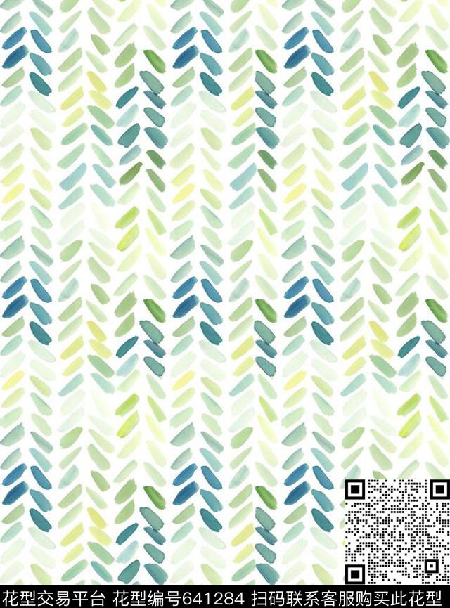 抽象水彩花卉国外手绘花卉数码印花华亿平台下载（图片编号: 641284） - 瓦栏（Walan）