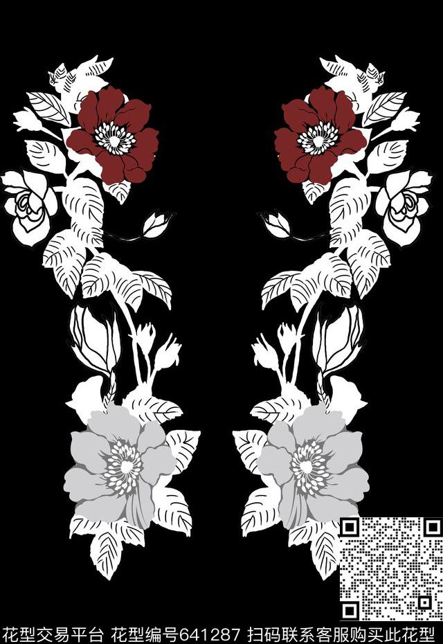 花卉传统印花潮流男装印花传统印花华亿平台下载（图片编号: 641287） - 瓦栏（Walan）