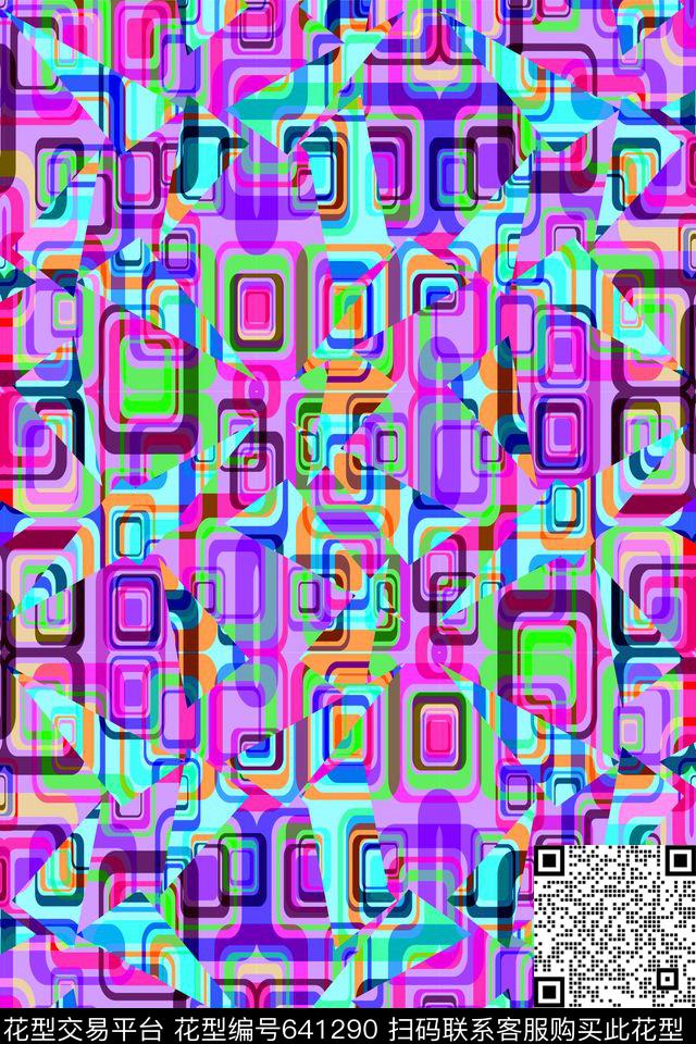 方格菱形不规则几何传统印花华亿平台下载（图片编号: 641290） - 瓦栏（Walan）