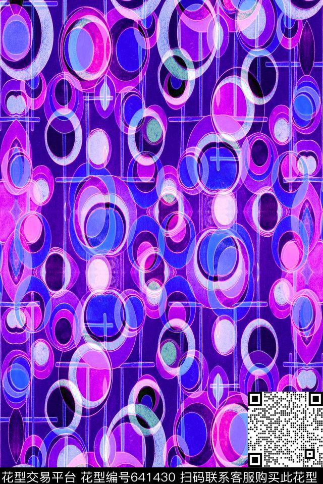 波点圆点圆圈数码印花华亿平台下载（图片编号: 641430） - 瓦栏（Walan）