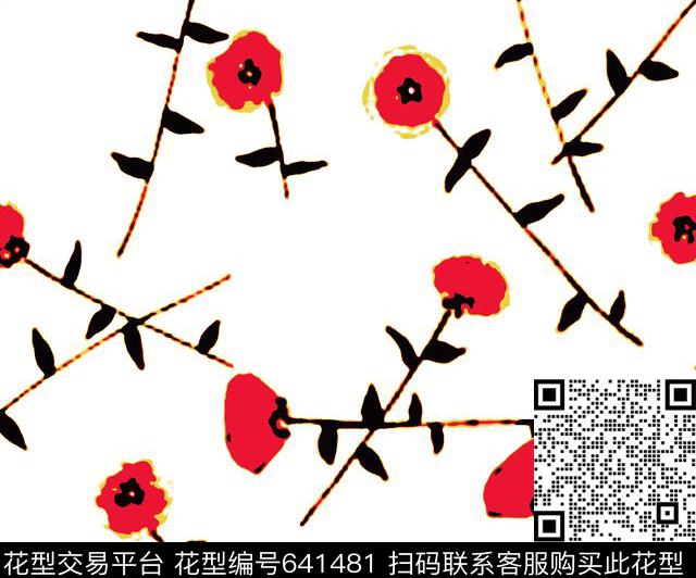 花卉花朵荷花传统印花华亿平台下载（图片编号: 641481） - 瓦栏（Walan）