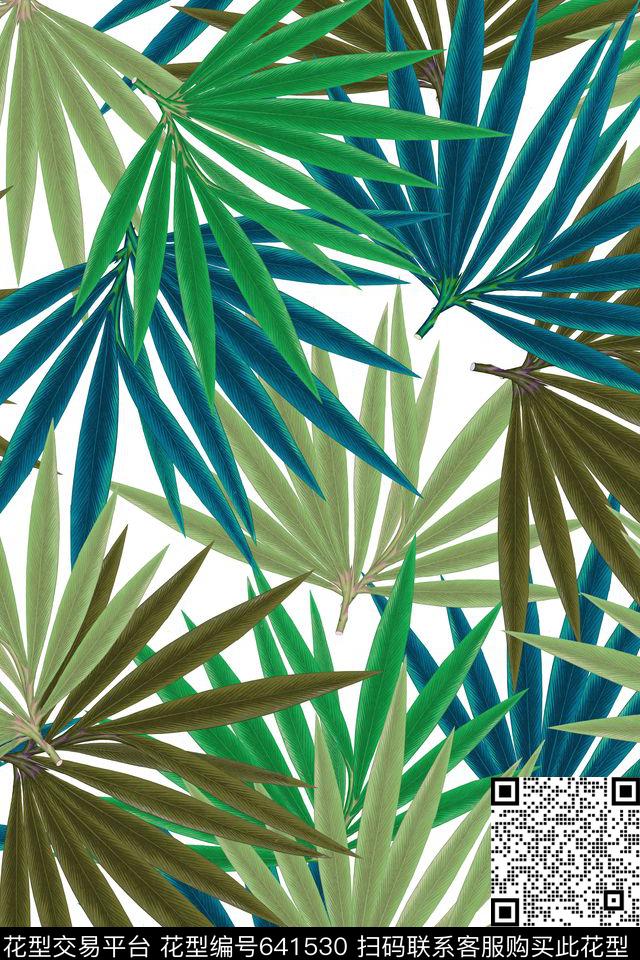 热带泳装植物数码印花华亿平台下载（图片编号: 641530） - 瓦栏（Walan）