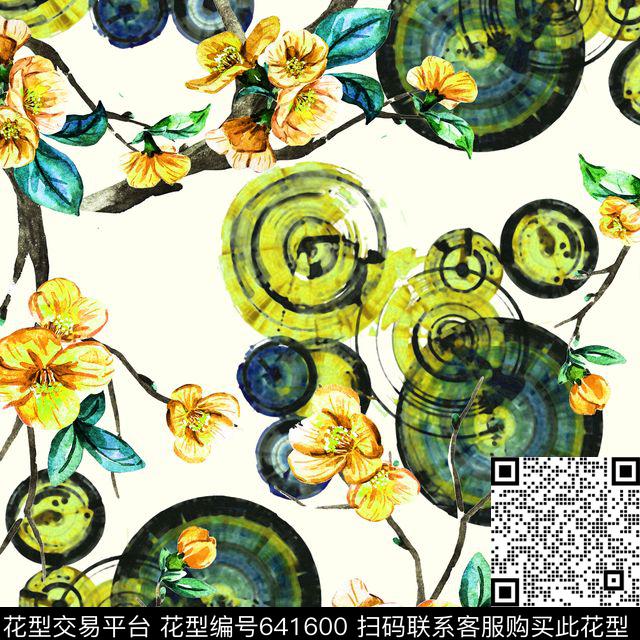 民族风中国风水墨画数码印花华亿平台下载（图片编号: 641600） - 瓦栏（Walan）