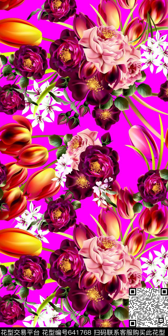 2017tropicalflowers数码印花华亿平台下载（图片编号: 641768） - 瓦栏（Walan）