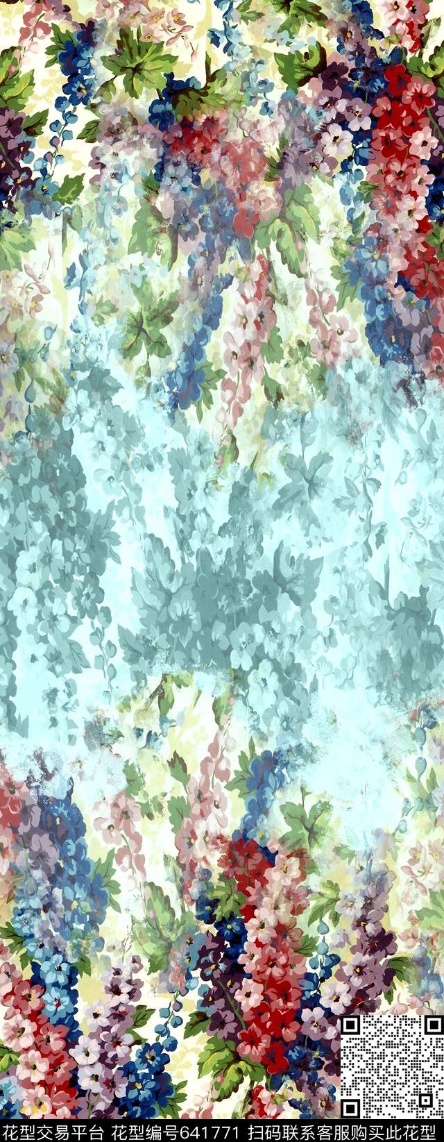 花卉碎花数码印花华亿平台下载（图片编号: 641771） - 瓦栏（Walan）