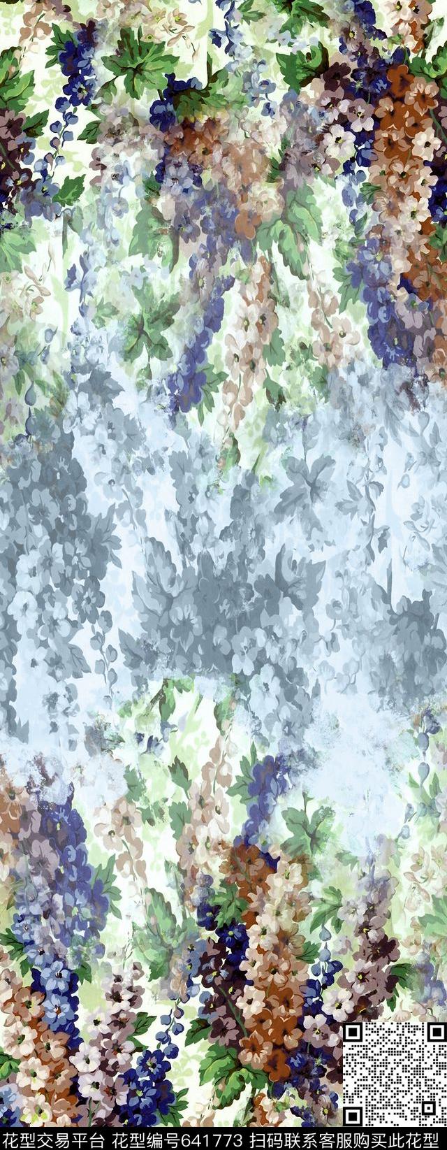 花卉碎花数码印花华亿平台下载（图片编号: 641773） - 瓦栏（Walan）