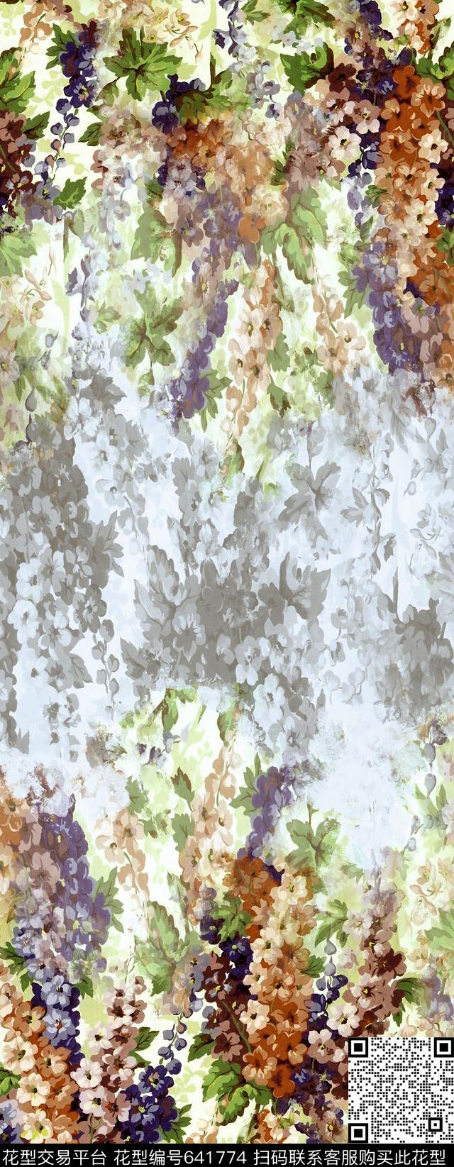 花卉碎花数码印花华亿平台下载（图片编号: 641774） - 瓦栏（Walan）
