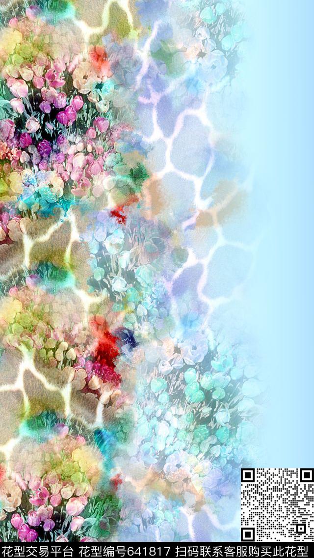 花卉郁金香动物纹花卉组合数码印花华亿平台下载（图片编号: 641817） - 瓦栏（Walan）