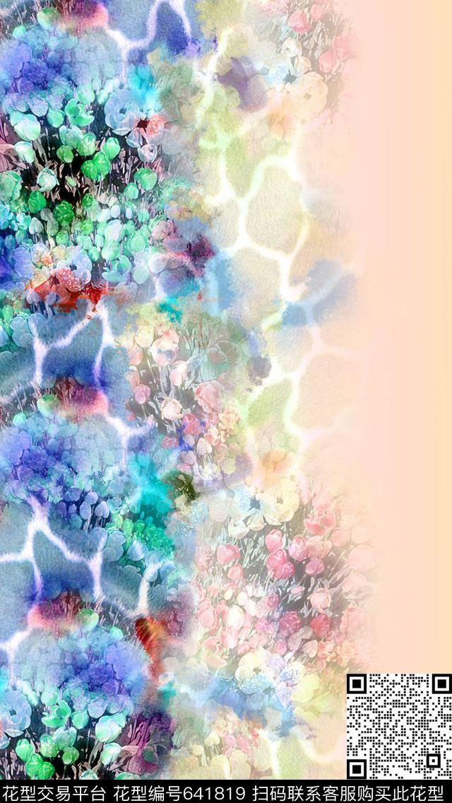 花卉郁金香动物纹花卉组合数码印花华亿平台下载（图片编号: 641819） - 瓦栏（Walan）