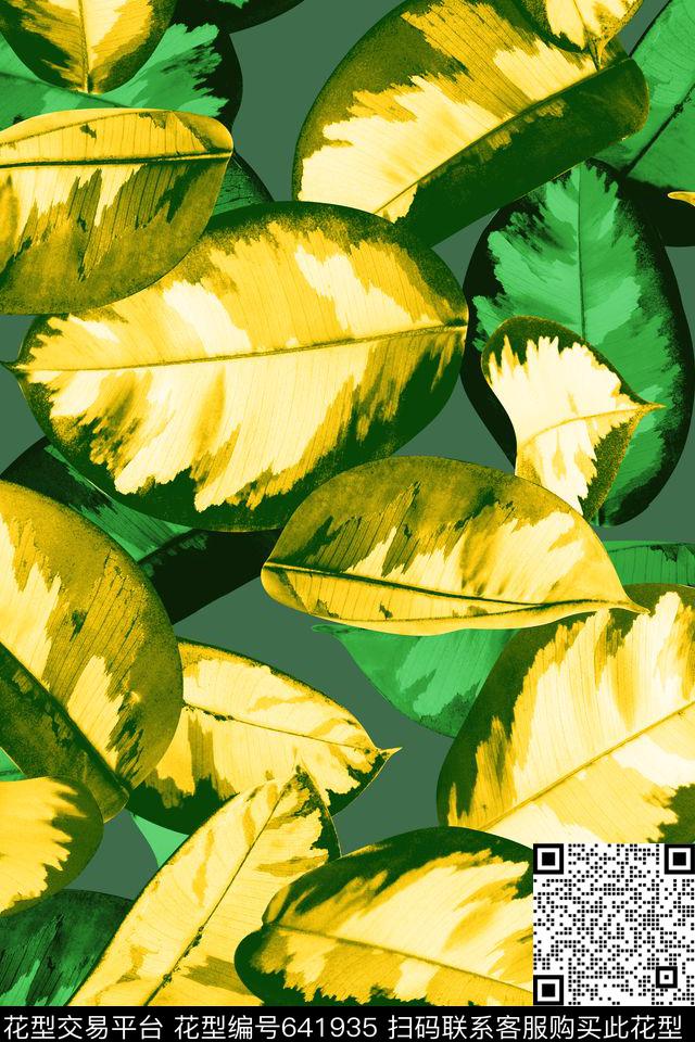 热带树叶swimwearpattern数码印花华亿平台下载（图片编号: 641935） - 瓦栏（Walan）