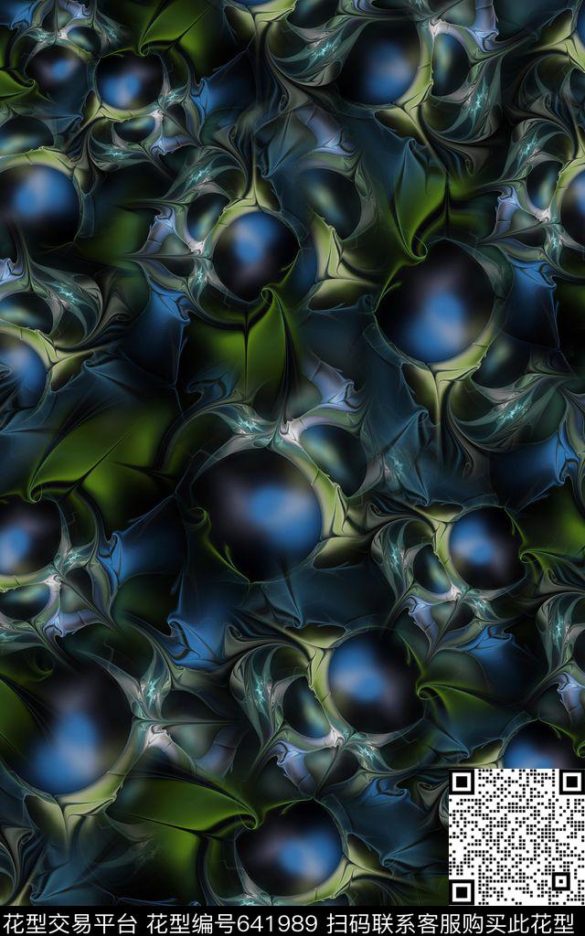 纹理分形波点数码印花华亿平台下载（图片编号: 641989） - 瓦栏（Walan）