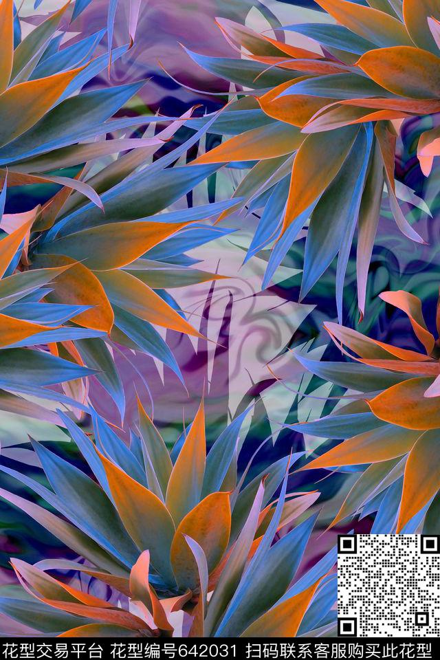 热带泳装植物数码印花华亿平台下载（图片编号: 642031） - 瓦栏（Walan）