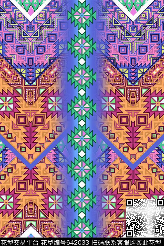 民族风泳装南美风格传统印花华亿平台下载（图片编号: 642033） - 瓦栏（Walan）