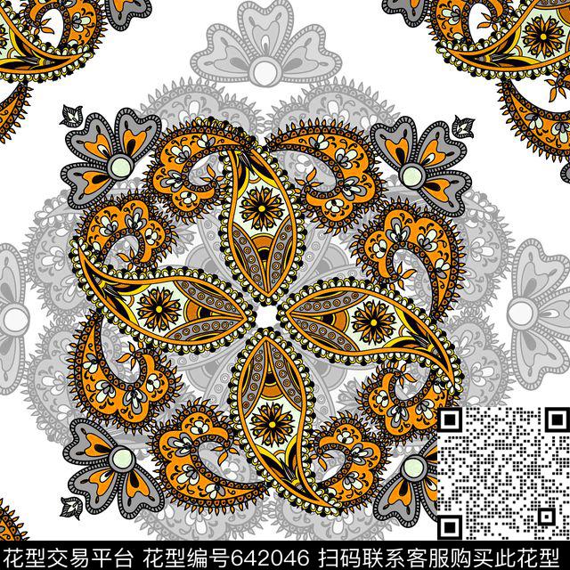 民族风美式中东数码印花华亿平台下载（图片编号: 642046） - 瓦栏（Walan）