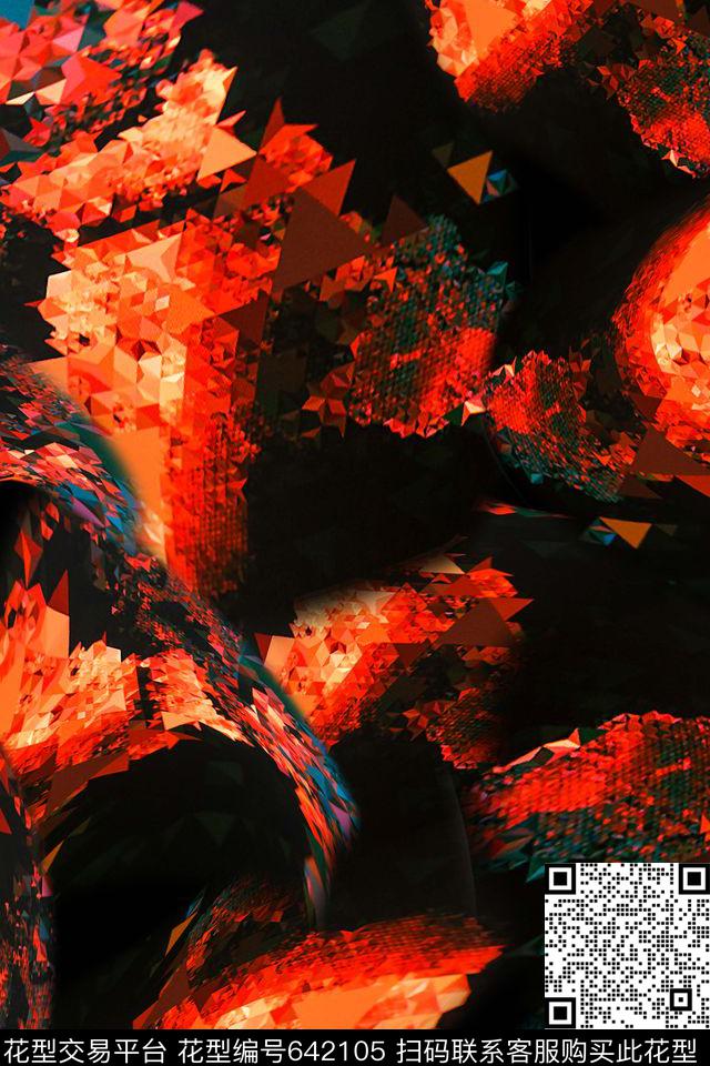 抽象光线闪电数码印花华亿平台下载（图片编号: 642105） - 瓦栏（Walan）