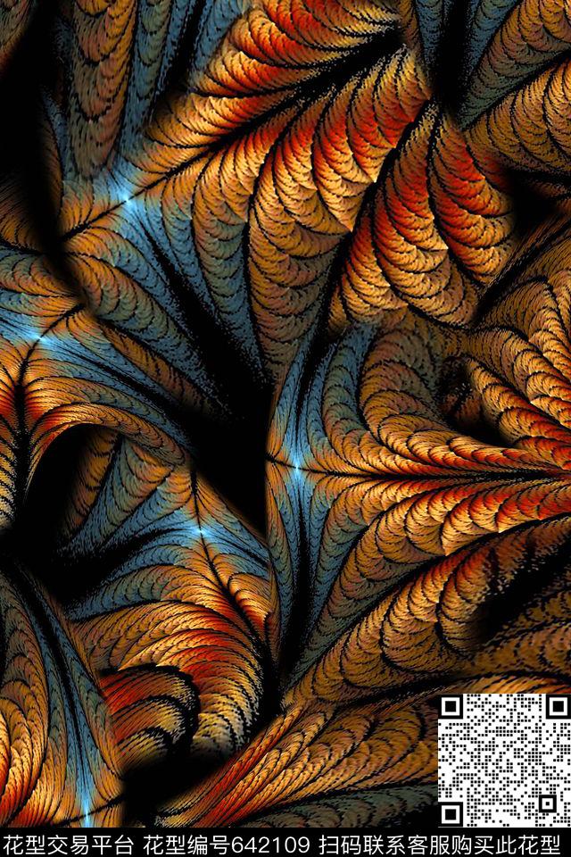 抽象男装泳装数码印花华亿平台下载（图片编号: 642109） - 瓦栏（Walan）