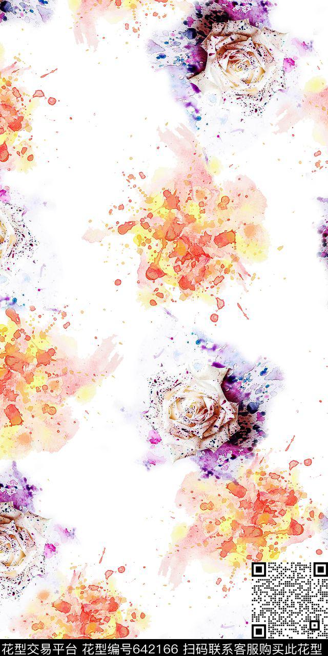 花朵花卉数码印花华亿平台下载（图片编号: 642166） - 瓦栏（Walan）