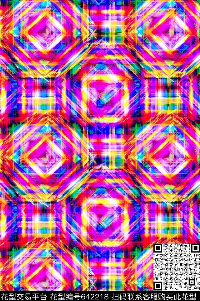 泳装几何女装数码印花华亿平台下载（图片编号: 642218） - 瓦栏（Walan）