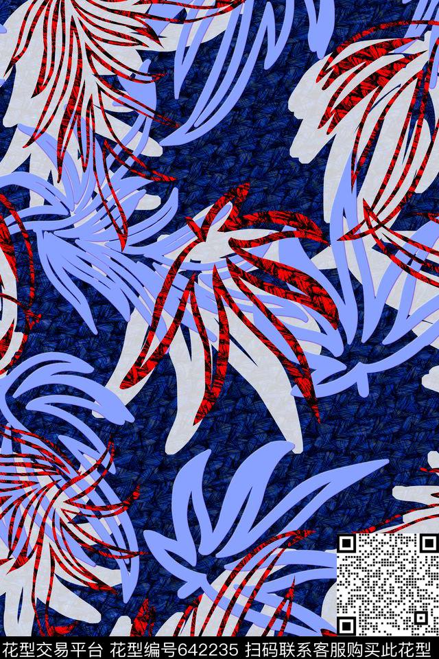 泳装女装树叶数码印花华亿平台下载（图片编号: 642235） - 瓦栏（Walan）