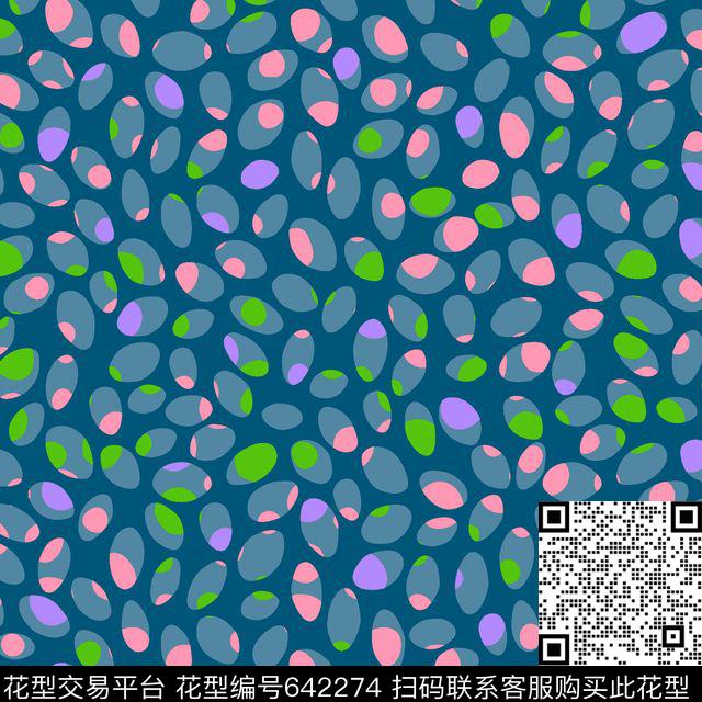 波点圆圈圆形数码印花华亿平台下载（图片编号: 642274） - 瓦栏（Walan）