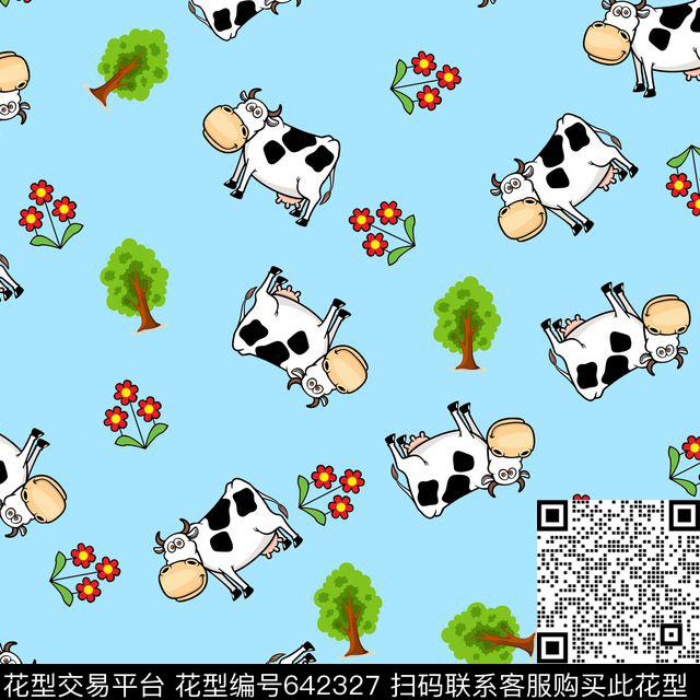 卡通童装小牛传统印花华亿平台下载（图片编号: 642327） - 瓦栏（Walan）