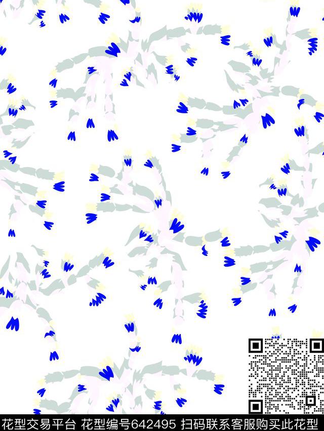 小花服装家纺传统印花华亿平台下载（图片编号: 642495） - 瓦栏（Walan）