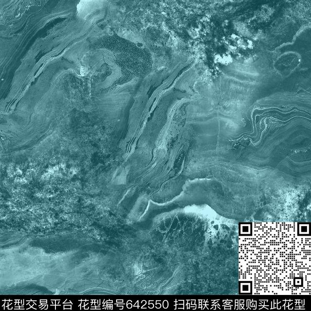 抽象蓝色纹路数码印花华亿平台下载（图片编号: 642550） - 瓦栏（Walan）