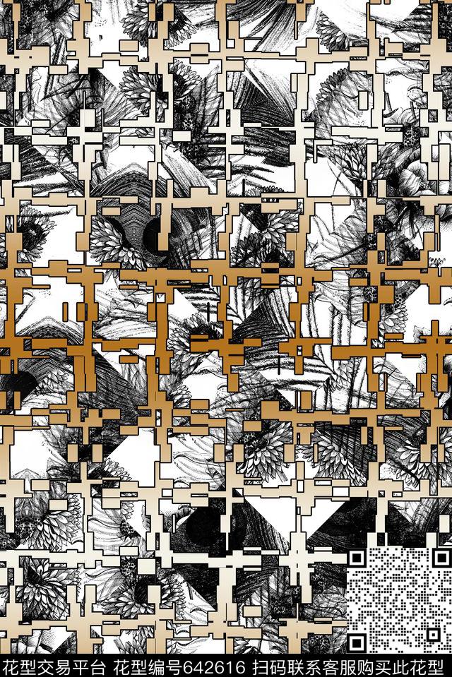 中国风民族风手绘数码印花华亿平台下载（图片编号: 642616） - 瓦栏（Walan）