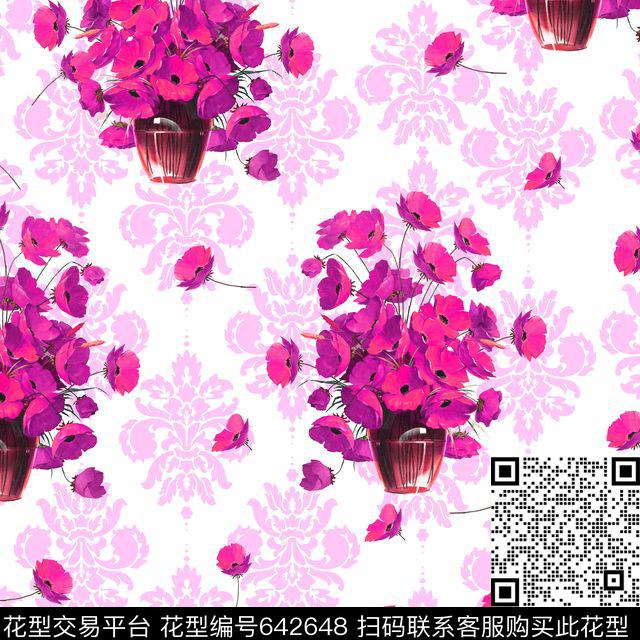小碎花花朵花卉数码印花华亿平台下载（图片编号: 642648） - 瓦栏（Walan）