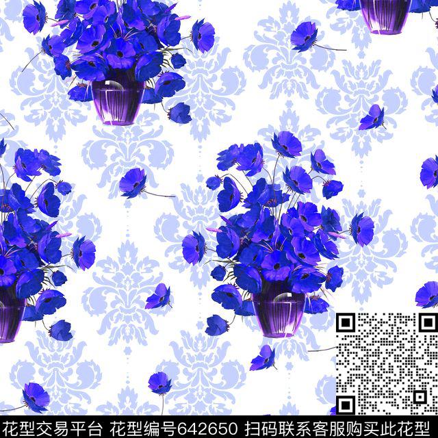 小碎花花朵花卉数码印花华亿平台下载（图片编号: 642650） - 瓦栏（Walan）