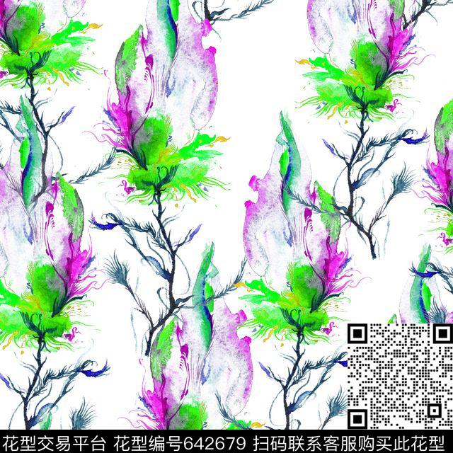 浪漫花卉花朵花卉数码印花华亿平台下载（图片编号: 642679） - 瓦栏（Walan）