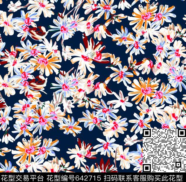 小碎花花朵花卉数码印花华亿平台下载（图片编号: 642715） - 瓦栏（Walan）